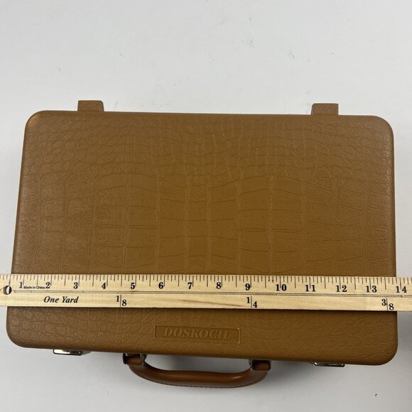 Doskocil Pistol Case Alligator Print Hard Shell VINTAGE 14"x9x4 with Keys - Picture 11 of 13